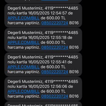 Apple Hesabımdan İzinsiz Para Çekildi, İade Talep Ediyorum