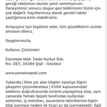 Yanlış Sipariş Ve Yetersiz Çözüm: Müşteri Mağduriyeti