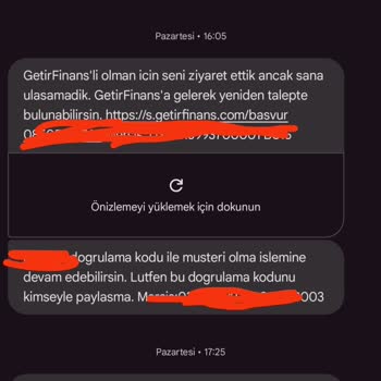 Getirfinans Başvurusu Sonrası Kişisel Bilgilerle İlgili Güvenlik Endişesi