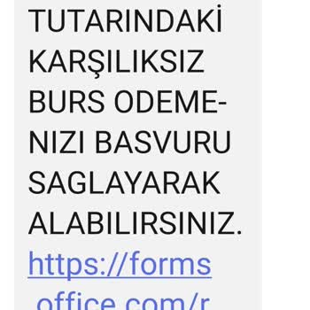 Burs Vaadiyle Gelen SMS Ve Kişisel Bilgi Talebi