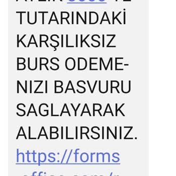 Burs Vaadiyle Gelen SMS Ve Kişisel Bilgi Talebi