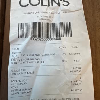 Colin's Mağazasında İkinci Değişim Ve İade Reddiyle Yaşadığım Mağduriyet