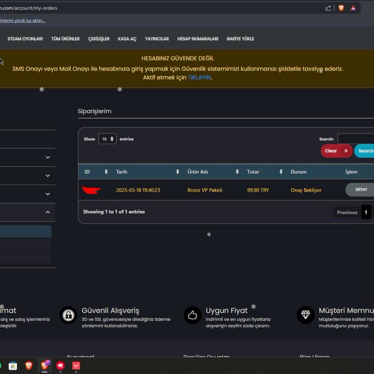 Satın Alınan VP Teslim Edilmedi, Destek Yanıt Vermiyor