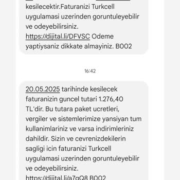 Turkcell Akıllı Fatura Bilgilendirilmemesi Ve Yüksek Fatura Şikayeti