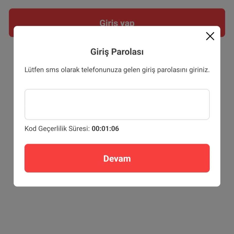 Türk Kızılay Uygulamaya Girişte Kod Gelmeme Sorunu