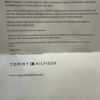 Tommy Hilfiger Pantolonumun Boyası Aktı Mağaza Kullanıcı Hatası Dedi