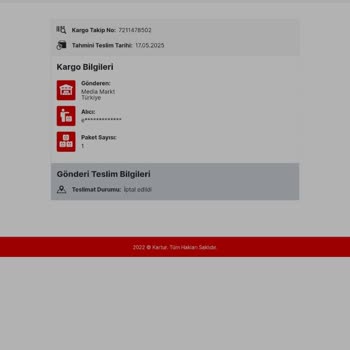 Siparişim İptal Edildi Bilgi Verilmedi