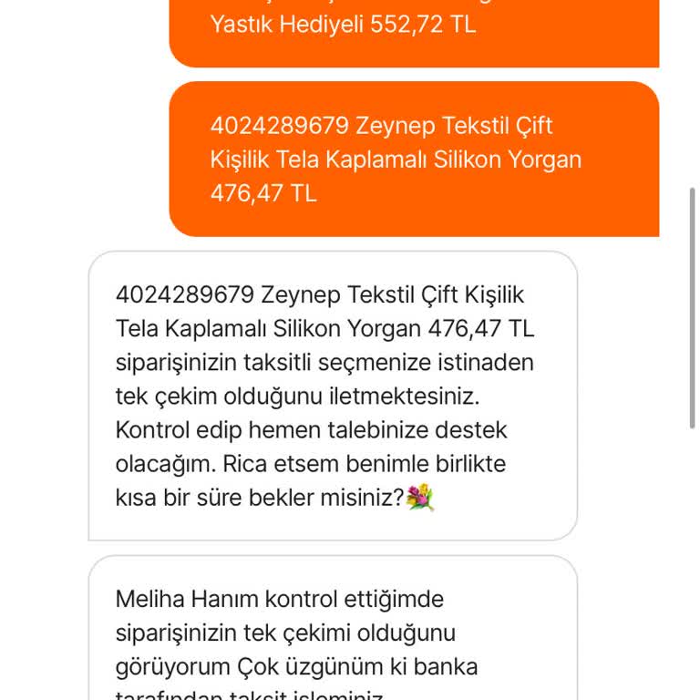 Taksitli Alışverişim Peşin Olarak Çekildi, Mağduriyetimin Giderilmesini İstiyorum