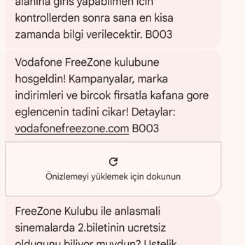 Vodafone Pay FreeZone Üyeliğim Onaylanmasına Rağmen Kampanyalara Katılamıyorum, Çözüm Yok
