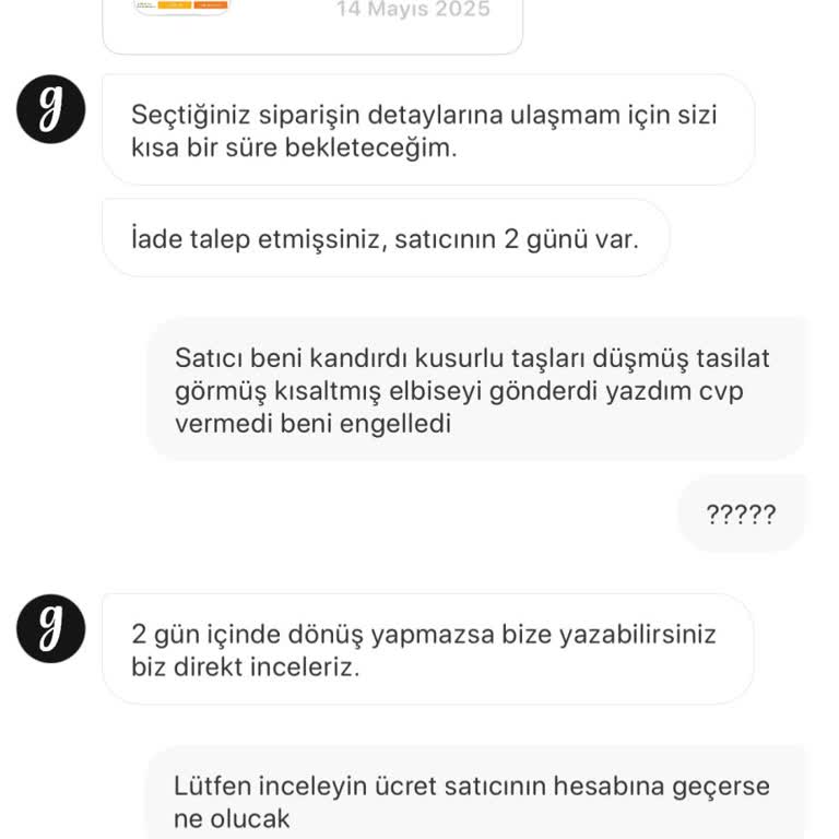 Gardrops'tan Kusurlu Ve Kısaltılmış Ürün Gönderimi Sonrası İade Sorunu