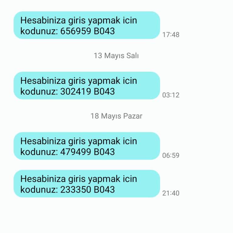 Alakasız Şirketten Gece Gece Sürekli Gelen Doğrulama Mesajları Mağdur Ediyor