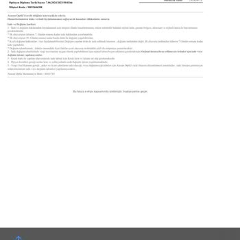 Atasun Optik'te Kötü Ürün Kalitesi Ve Yetersiz Müşteri Hizmeti