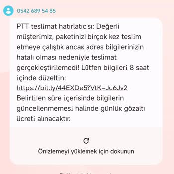 Sahte PTT Kargo Mesajlarıyla Kişisel Bilgiler Tehlikede