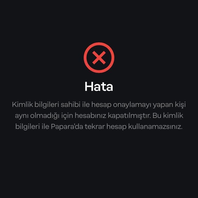 Papara Numara Değişikliği Sırasında Yüz Tanıma Sorunu Yaşıyorum