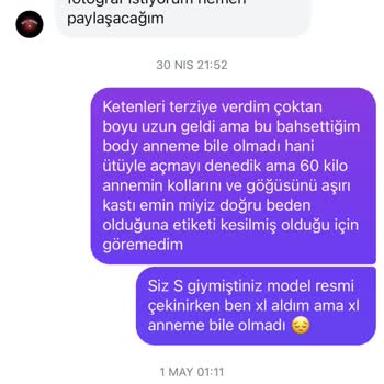 Büyük Beden Bluzda Beden Uyumsuzluğu Ve Yetersiz Müşteri Desteği