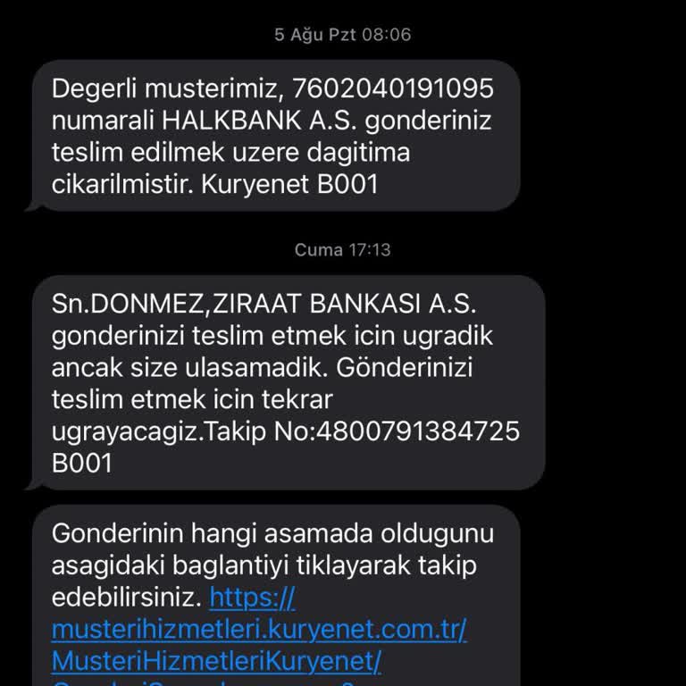 Kuryenet Kargomu Teslim Etmeden Adreste Yoktunuz Mesajı Gönderdi
