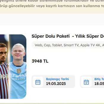 Sezonluk Paket Fiyatı Ve Süresi Hakkında Mağduriyet