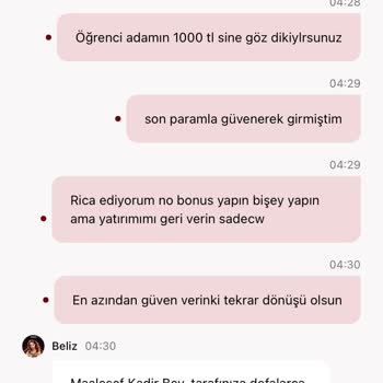 Bonus Kullanımı Sonrası Haksız Bakiye Sıfırlaması Ve Eşitsiz Muamele