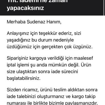İptal Talebim Gerçekleştirilmedi, Param İade Edilmedi