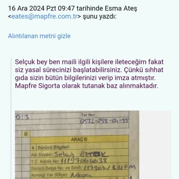 Sahte Evrakla Sigorta İşlemi Ve Mağduriyet