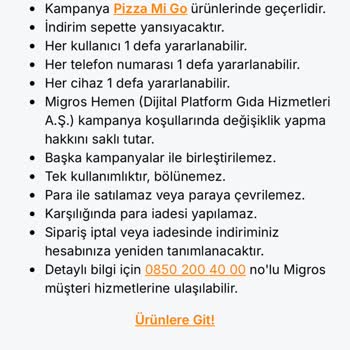 Migros Hemen Gençlere Vaat Edilen Pizza Hediyesi Sepette Görünmüyor