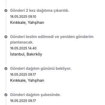 Aras Kargo Kırıkkale Şubesi Teslimat Ve İletişim Sorunu