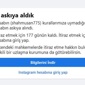 Haksız Yere Askıya Alınan Facebook Hesabım İçin Destek Talebi