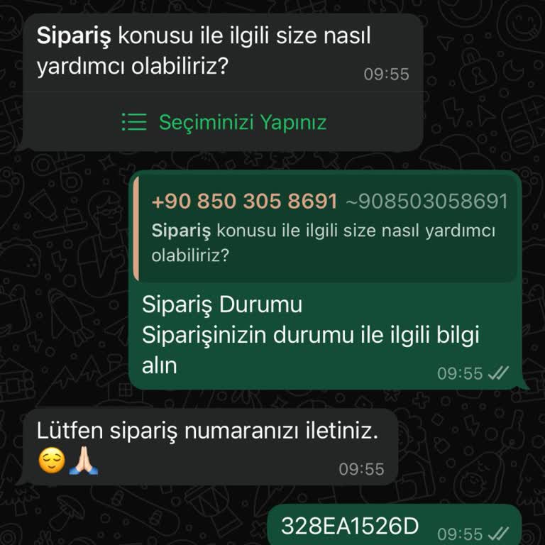 Sipariş Durumu Hakkında Bilgi Alamıyorum