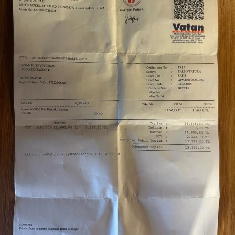 Onvo Elektrikli Scooterımın Servisten Teslim Edilmemesi Mağduriyet Yaşatıyor