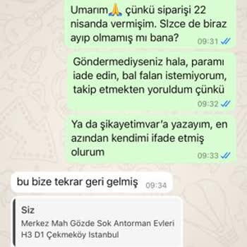 Sipariş Edilen Bal Teslim Edilmedi, Destek Ve İade Sağlanmadı