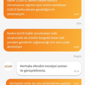 Yemek Takımı İadesi Sonrası Fiyat Farkı Ve İlgisiz Müşteri Hizmetleri Mağduriyeti