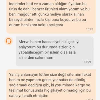 Yemek Takımı İadesi Sonrası Fiyat Farkı Ve İlgisiz Müşteri Hizmetleri Mağduriyeti