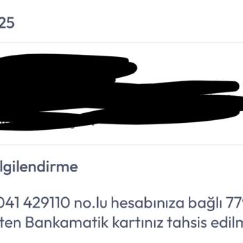 Bir Aydır Teslim Edilmeyen Banka Kartıma Bilgi Verilmiyor