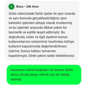 Kazancım Haksız Yere Silindi, Çekim Talebim Gerekçesiz Reddedildi