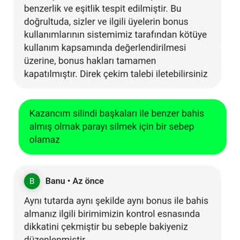 Kazancım Haksız Yere Silindi, Çekim Talebim Gerekçesiz Reddedildi