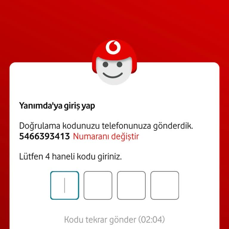 Vodafone Yanımda Uygulamasına Giriş Sorunu Ve Doğrulama Kodu Gelmiyor