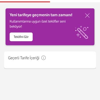 Vodafone Bilgim Dışında Otomatik Tarifeye Geçiş Yapıldı