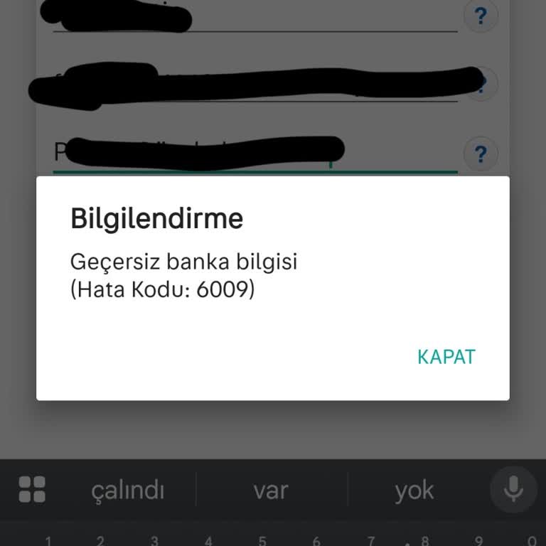 IBAN Bilgisi Eklenemiyor, Satış İşlemim Aksıyor