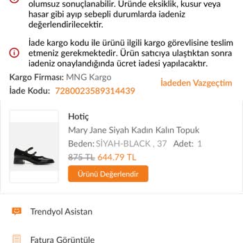 Yanlış Gönderilen Ayakkabı Ve Stokta Olmasına Rağmen Tedarik Edilmiyor