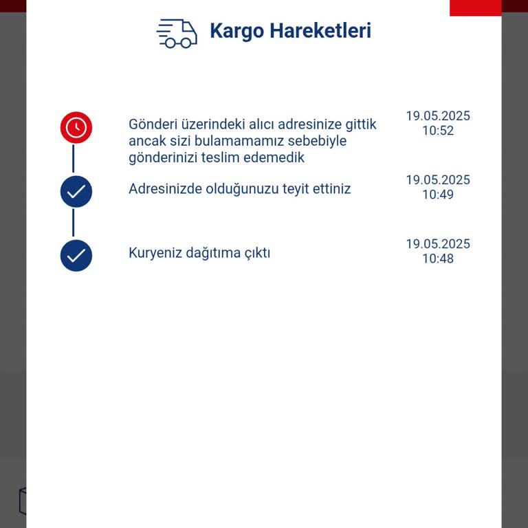 Evde Olduğum Halde Teslimat Yapılmadan 'Yoktunuz' Denilmesi Hayal Kırıklığı Yarattı