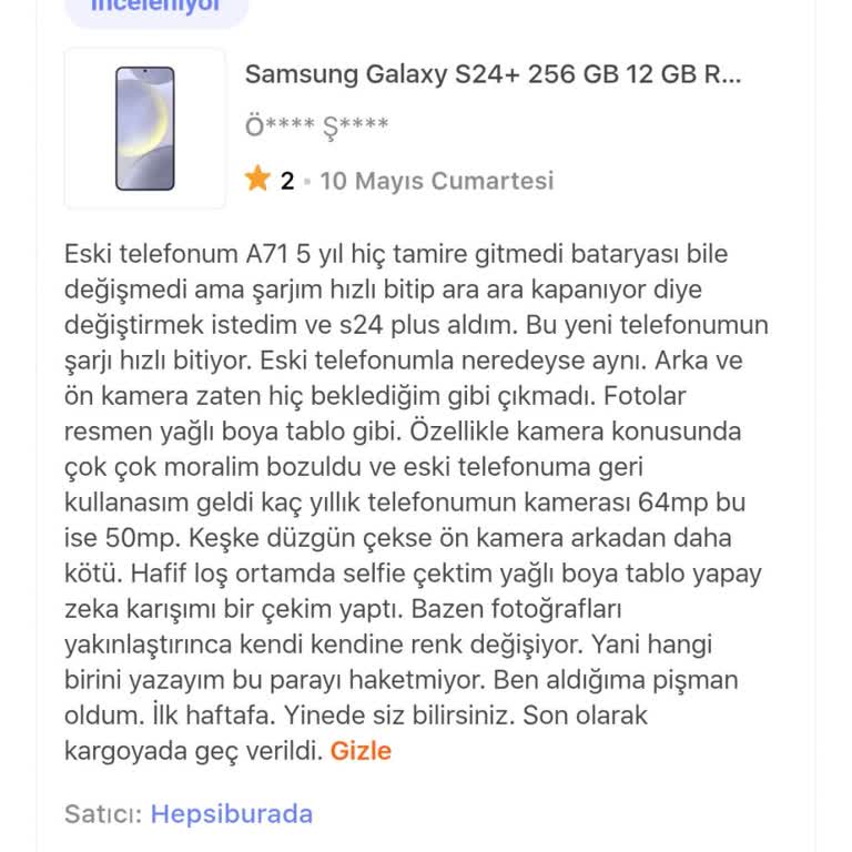 Samsung S24 Plus Kamerada Hayal Kırıklığı Ve Hızlı Şarj Sorunu