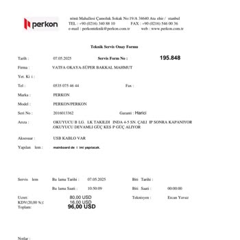 Garanti Kapsamındaki Cihaz İçin Onarım Ücreti Talep Ediliyor