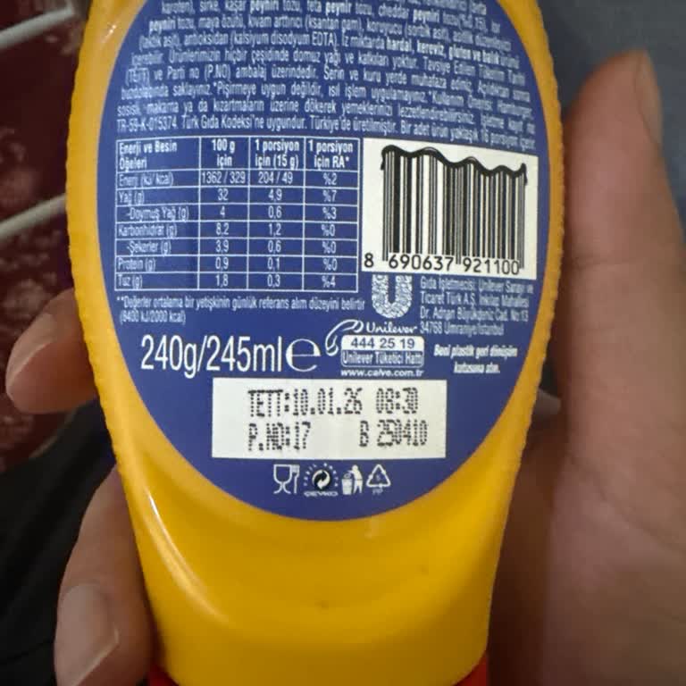 Calve Cheddar Sosunda Kötü Koku Ve Mide Bulantısı Yaşadım