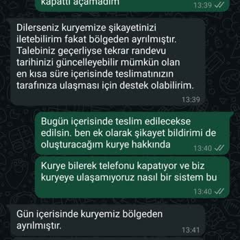 Kurye Teslimatında İletişimsizlik Ve Mağduriyet