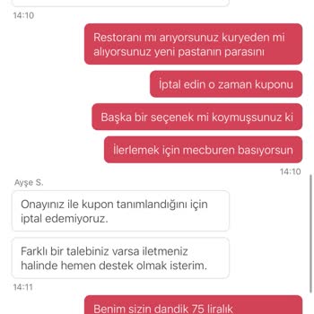 Yanlış Ve Hasarlı Pasta Siparişi, Yetersiz Çözüm