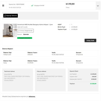 Ceramical Mobilya İade Sürecinde Müşteri Desteği Yok