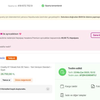 Yanıltıcı Ürün Başlığı Nedeniyle Eski Nesil 3D Yazıcı Satın Aldım, Zaman Ve Maddi Kayıp Yaşadım
