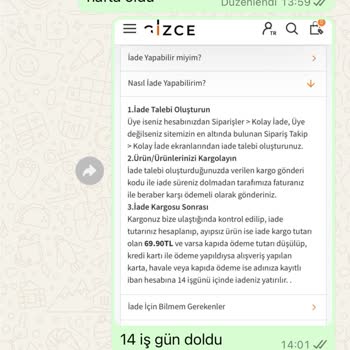 Gizce İade Sürecinde Param Yatırılmadı, Mağduriyet Yaşıyorum