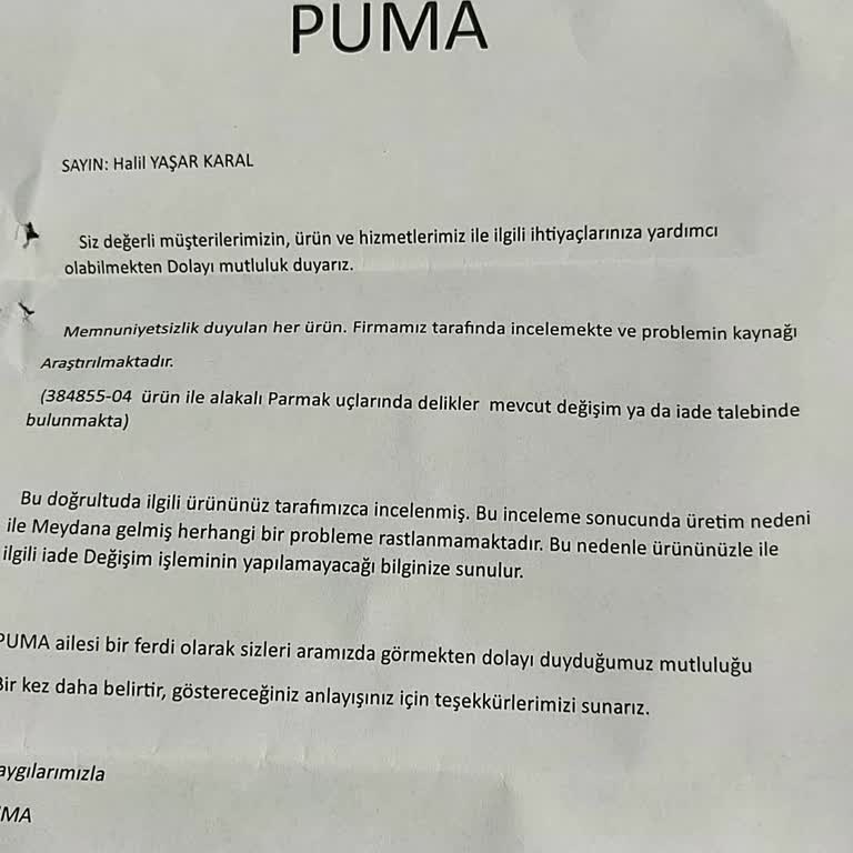 Puma Ayakkabı 3 Ayda Parçalandı, Ne Marka Ne Mağaza Sorumluluk Almıyor