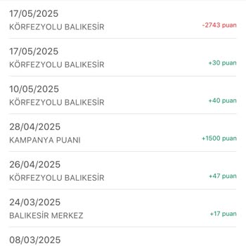 Shell İstasyonunda Kullanılmayan Puanın Kesilmesi